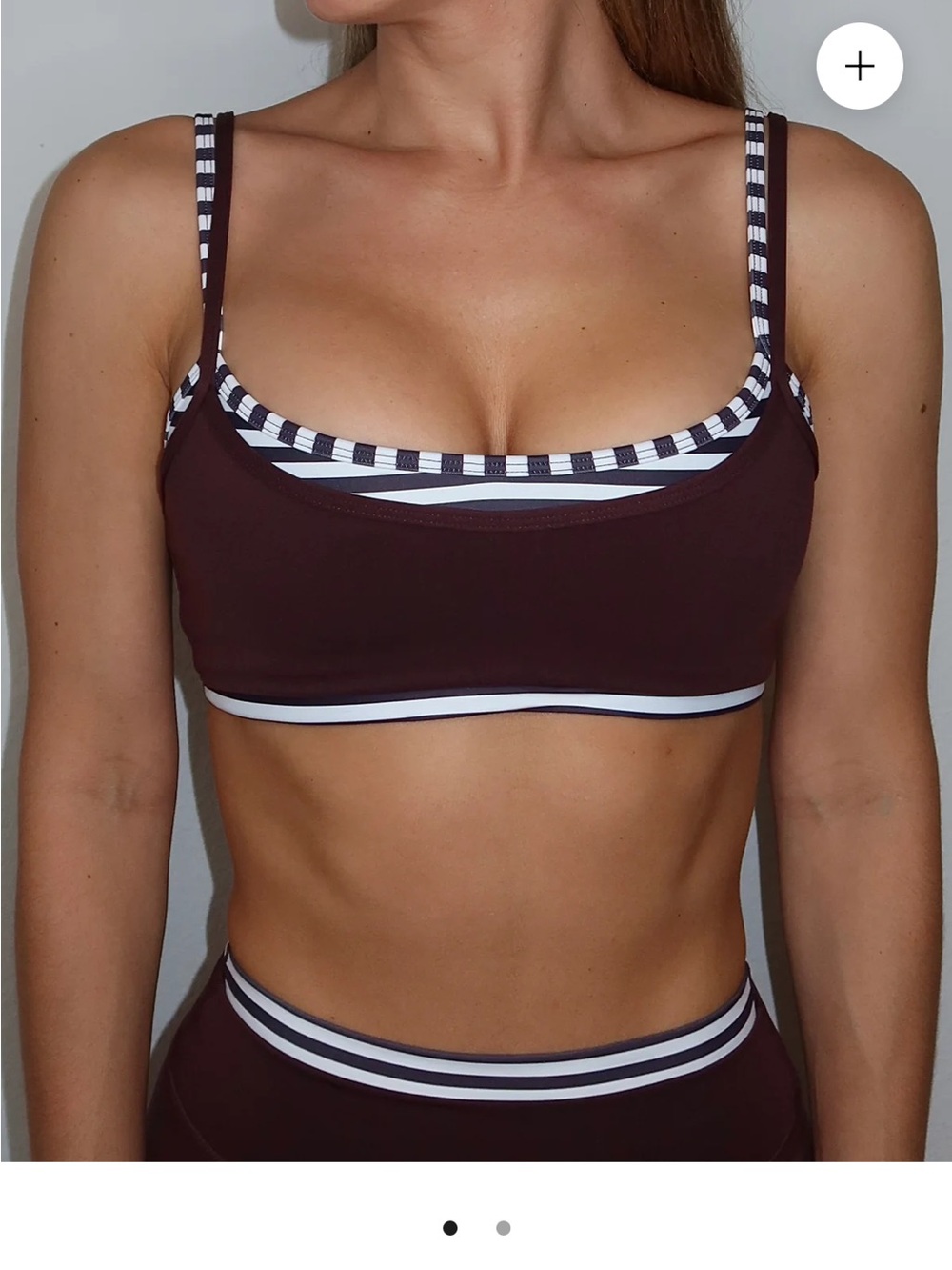 Liaison the label Chocolate cherry stripes layered bra